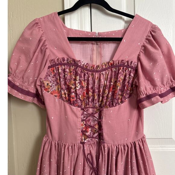 Vintage‎ Handmade Square Dancing Country Dance Dress Small or XS Corset - Picture 2 of 6